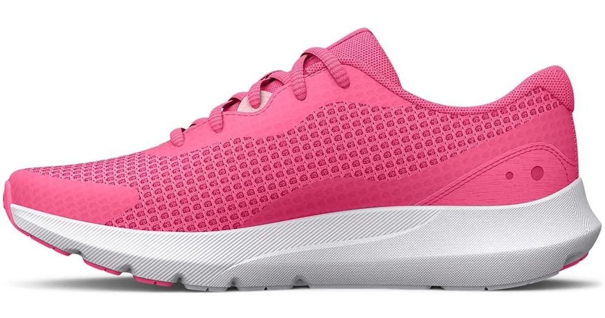 Under Armour Rubber Surge 3 running Shoe, in Pink Lyst