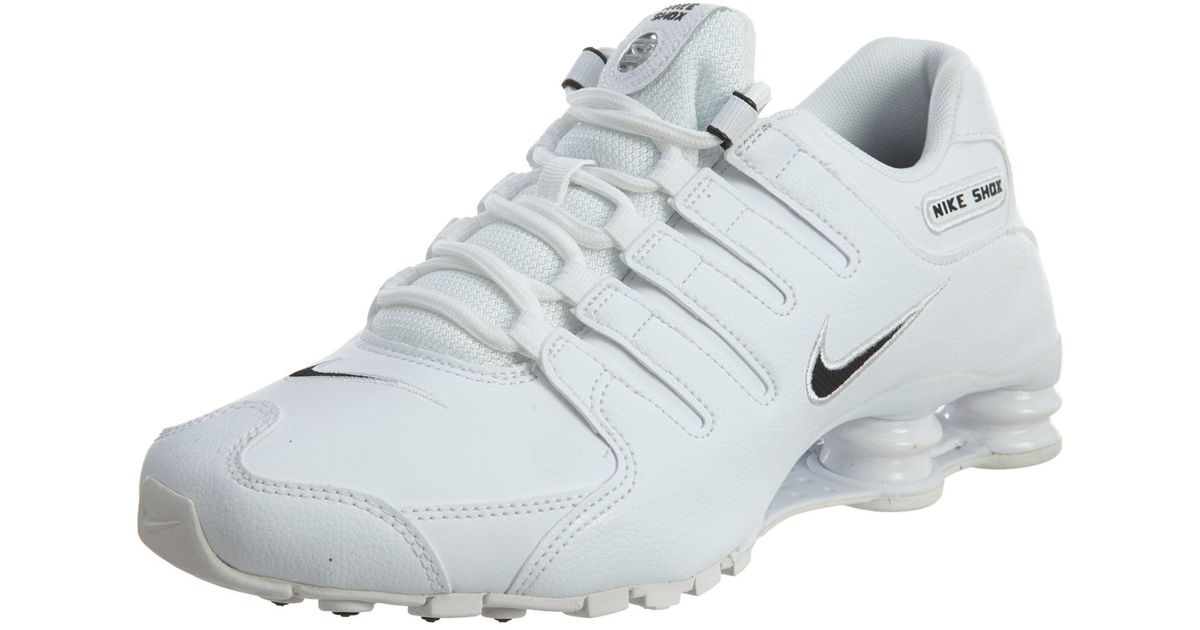 White nike deals shox mens