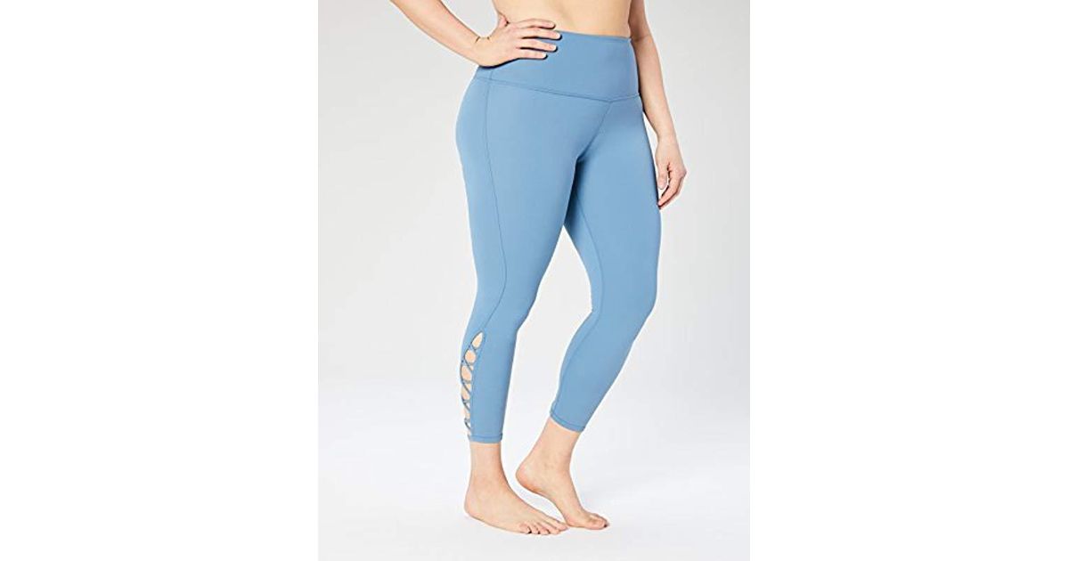 Core 10 Womens Brand High Waist Yoga Lattice 7//8 Crop Legging 24 XS-3X