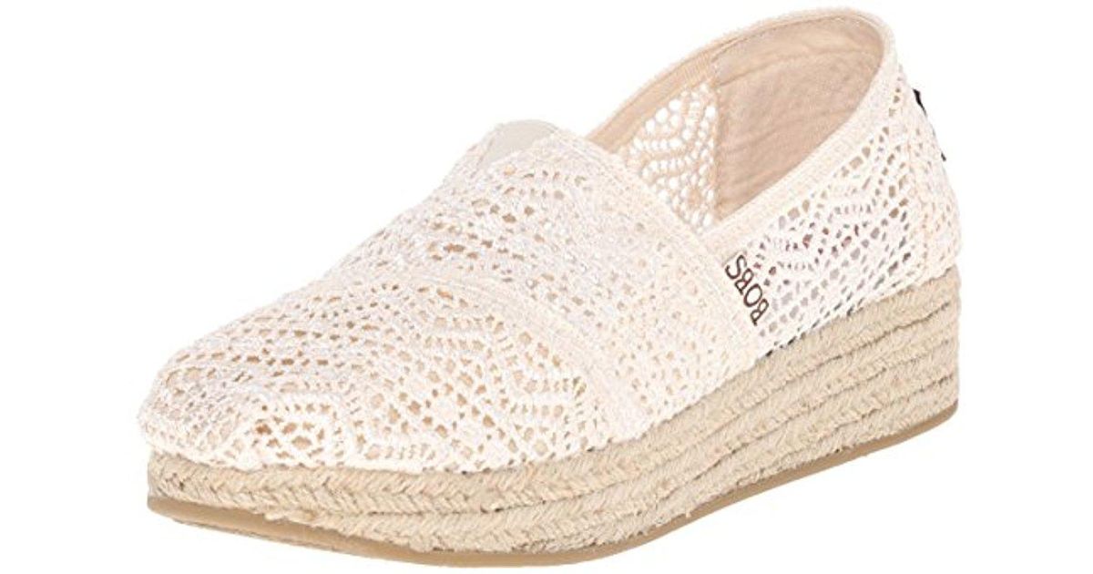 Skechers Rubber Bobs Highlights Amaze S Slip On Espadrille Wedges in  Natural | Lyst