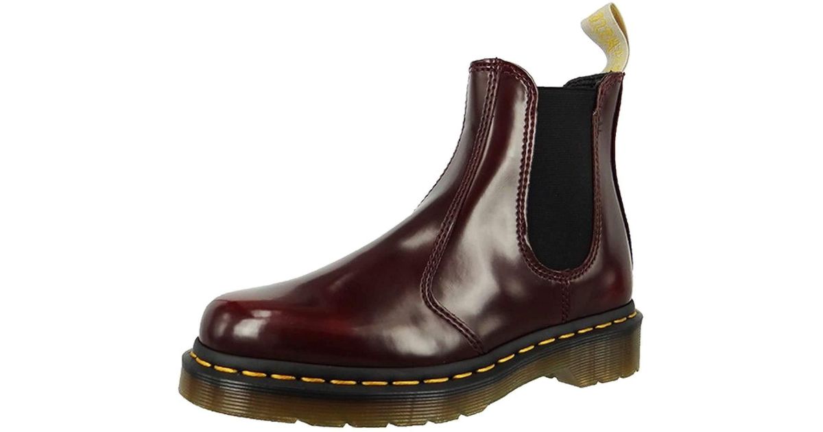 red dr martens chelsea boots