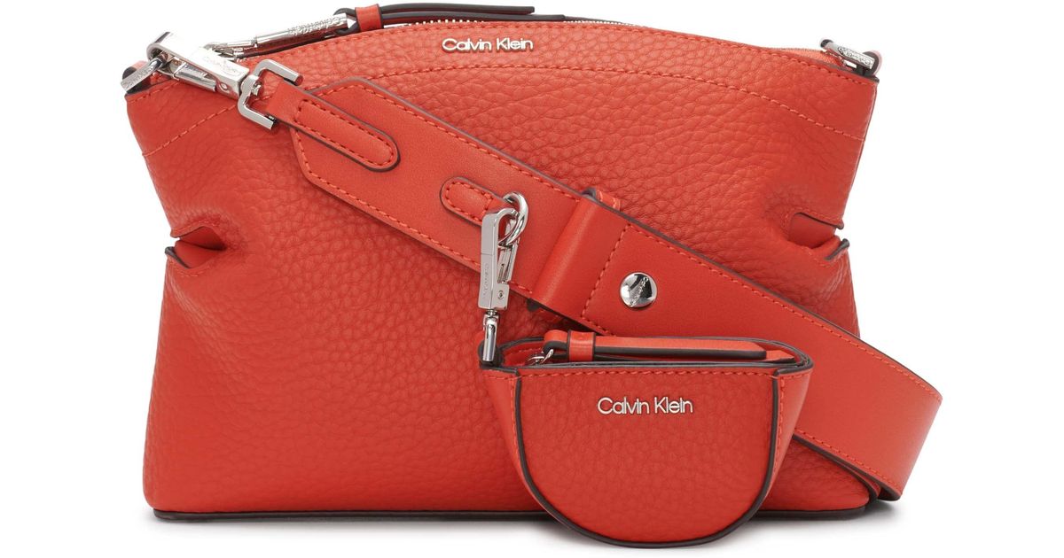 Calvin Klein Cypress 2 In 1 Top Zip Crossbody in Red Lyst