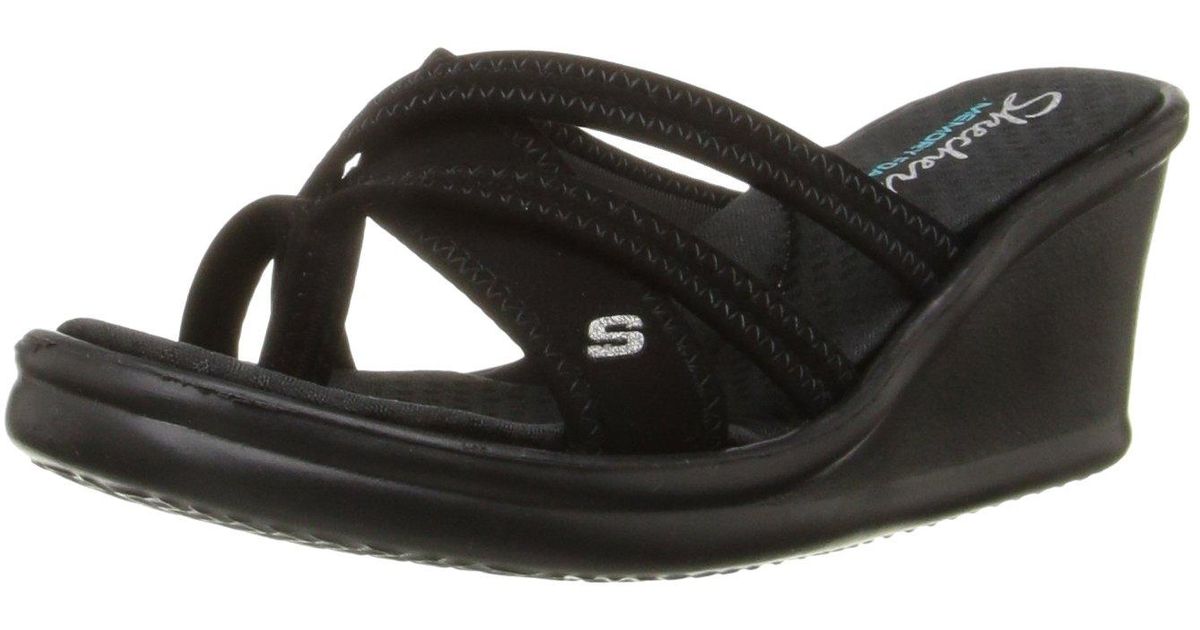 skechers young at heart wedge sandals