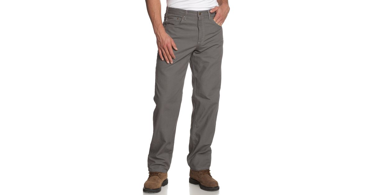 Carhartt Loose Fit Five Pocket Canvas Carpenter Pant B159 in Gray for Men |  Lyst