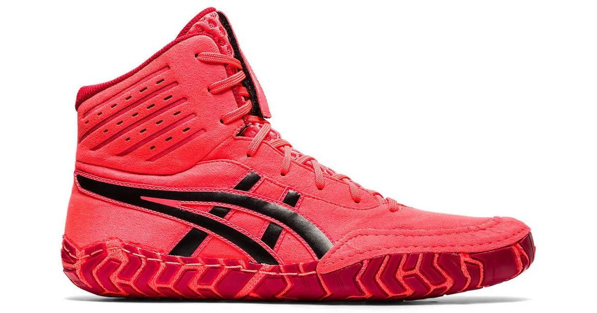Asics wrestling shop shoes orange