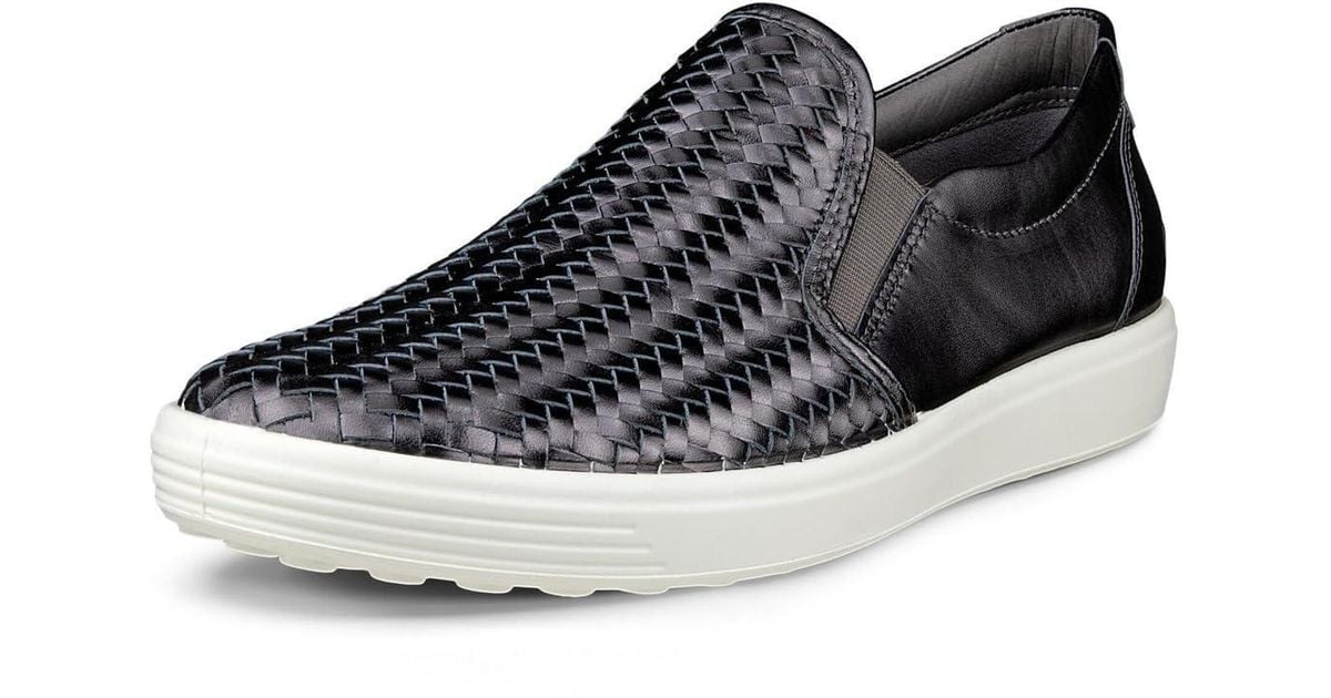 Ecco Soft 7 Woven Slip On Ii Heavy Shoes in Metallic Lyst UK