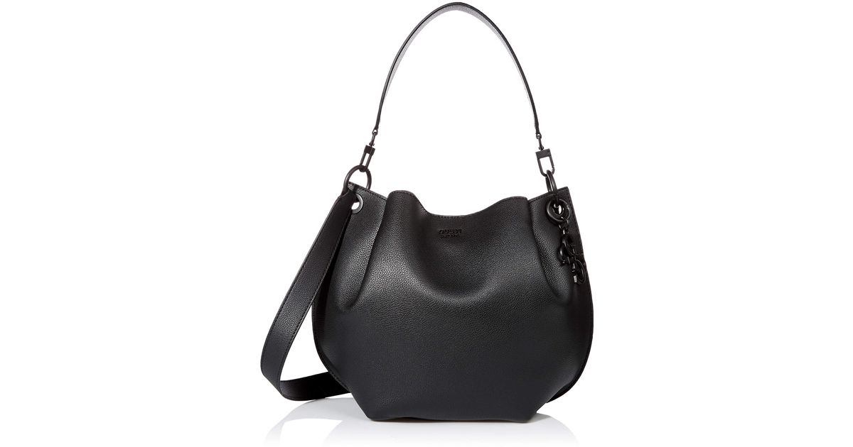 guess digital hobo bag black