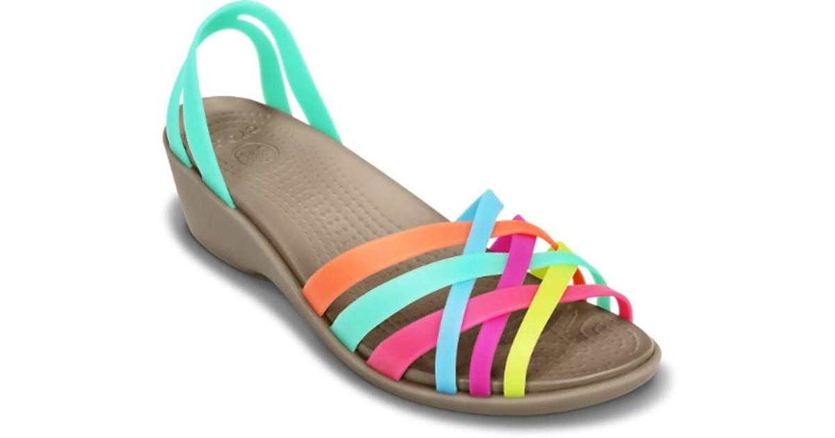 crocs huarache mini wedge