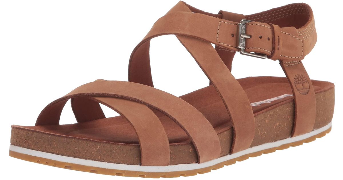 Timberland Malibu Waves Ankle Strap Sandal in Rust Nubuck (Black) | Lyst