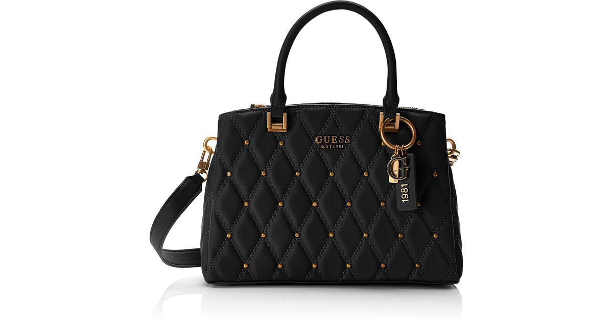 Guess Triana 3 Compartment Satchel in Black - Save 47% | Lyst