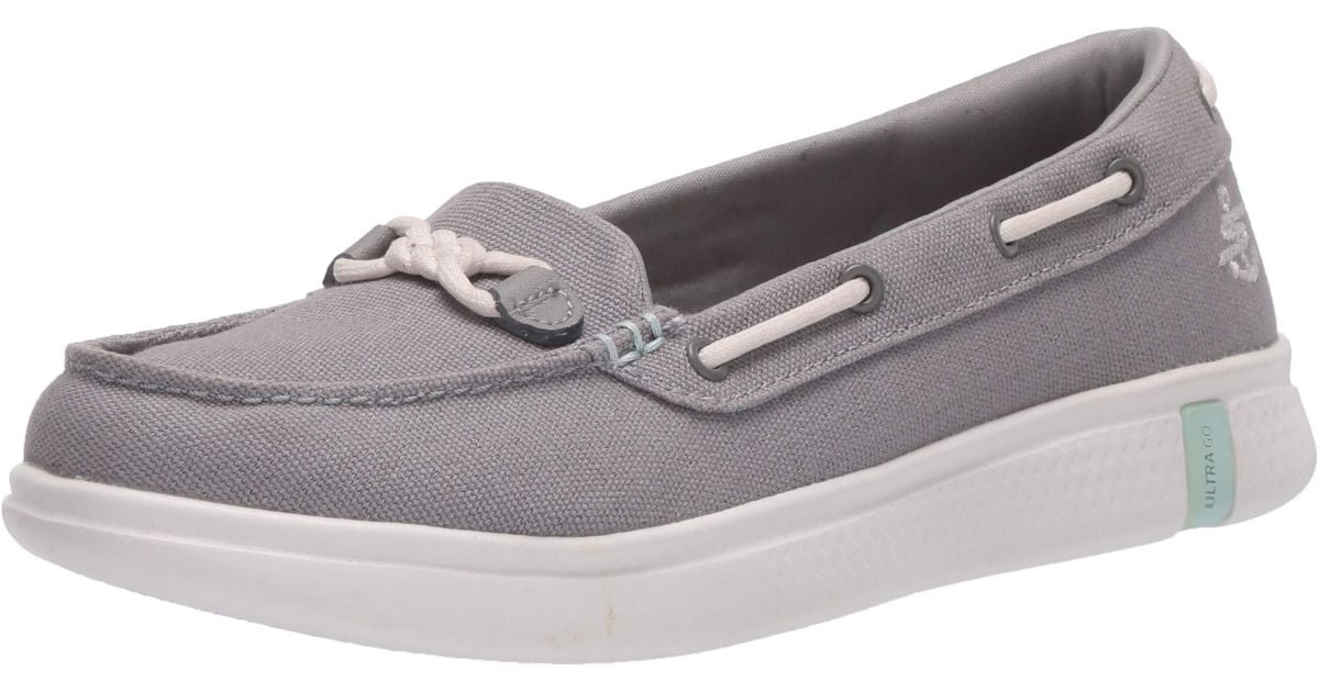 Skechers Canvas Glide Ultramarina Boat Shoe in Grey (Gray) Save 71