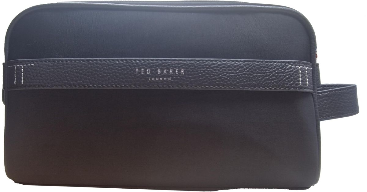 Ted Baker S Morriss Nylon Washbag Toiletry Bag In Grey in Black for Men Lyst UK