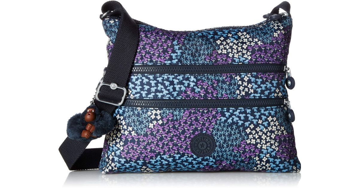 Kipling Synthetic Alvar Printed Crossbody Bag in Blue Lyst