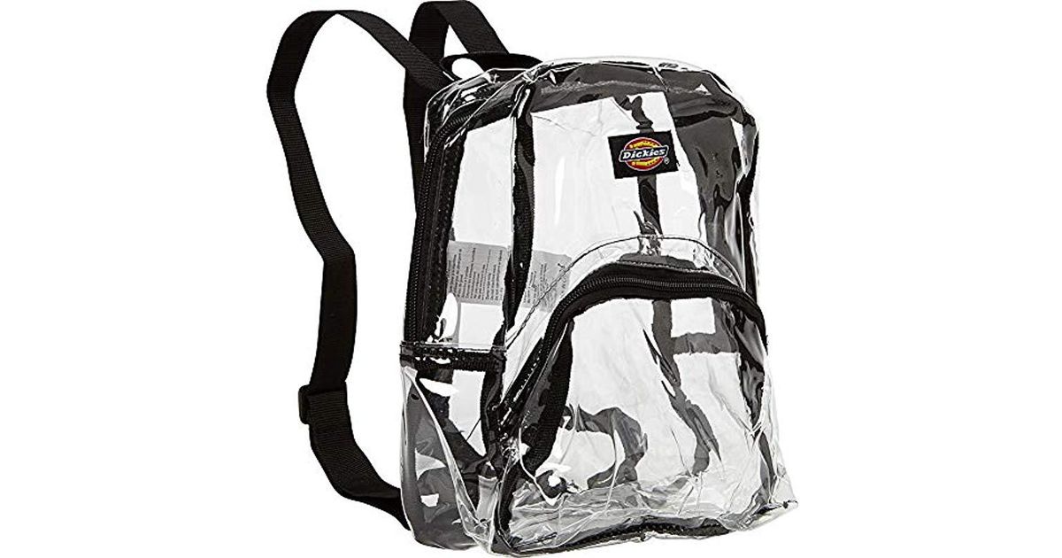 Dickies Mini Mini Festival Backpack Clear PVC with Everyday Backpack NEW 