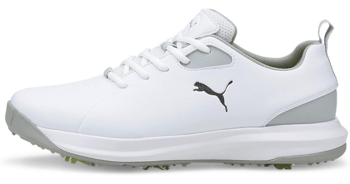white puma golf shoes