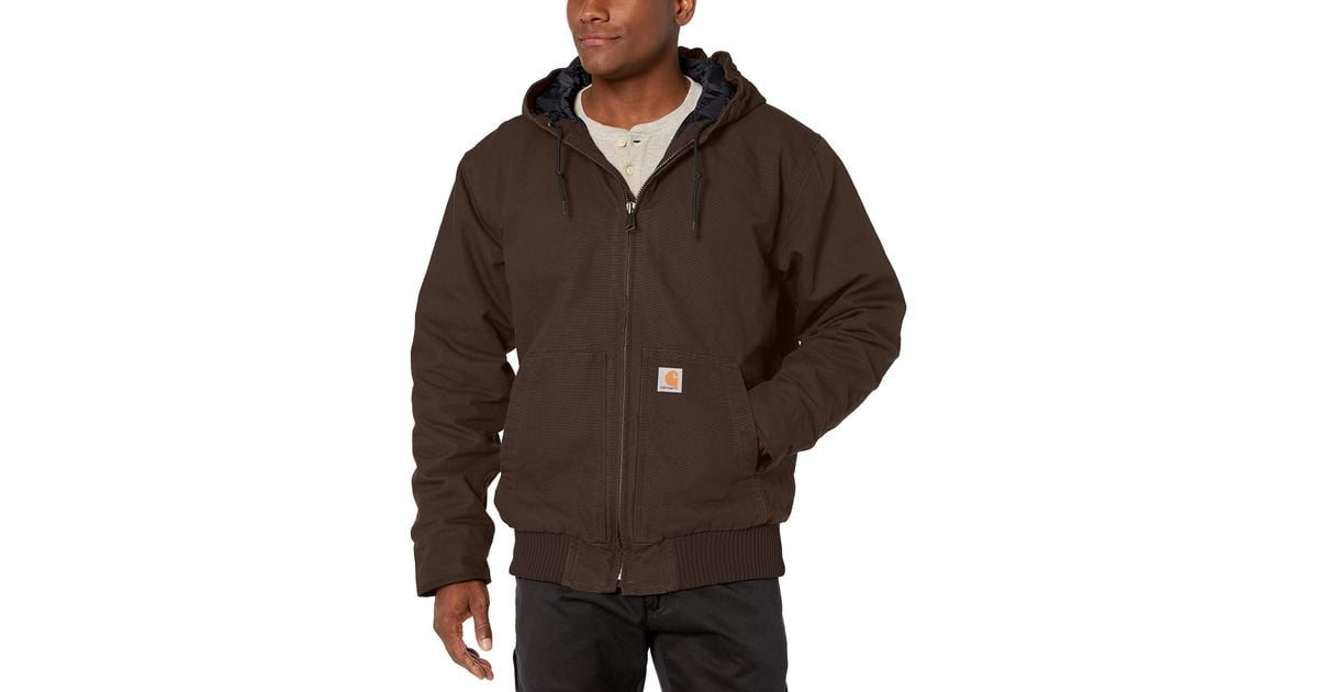 Carhartt Cotton Active Jacket J130 in Dark Brown (Brown) for Men Lyst