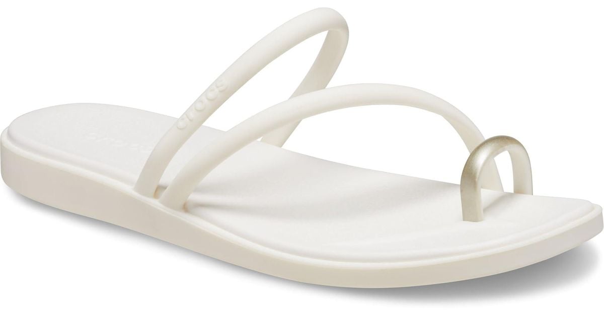 Crocs™ Miami Toe Loop Sandals Flat in White Lyst UK
