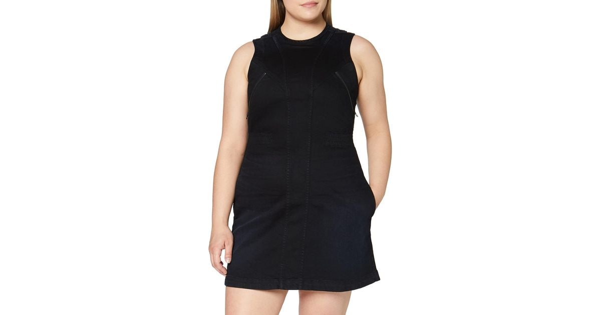 G-Star G-star Lynn 2-zip Slim Dress in Black Lyst UK