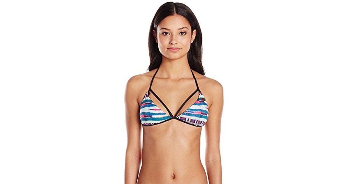 roxy fixed triangle bikini top