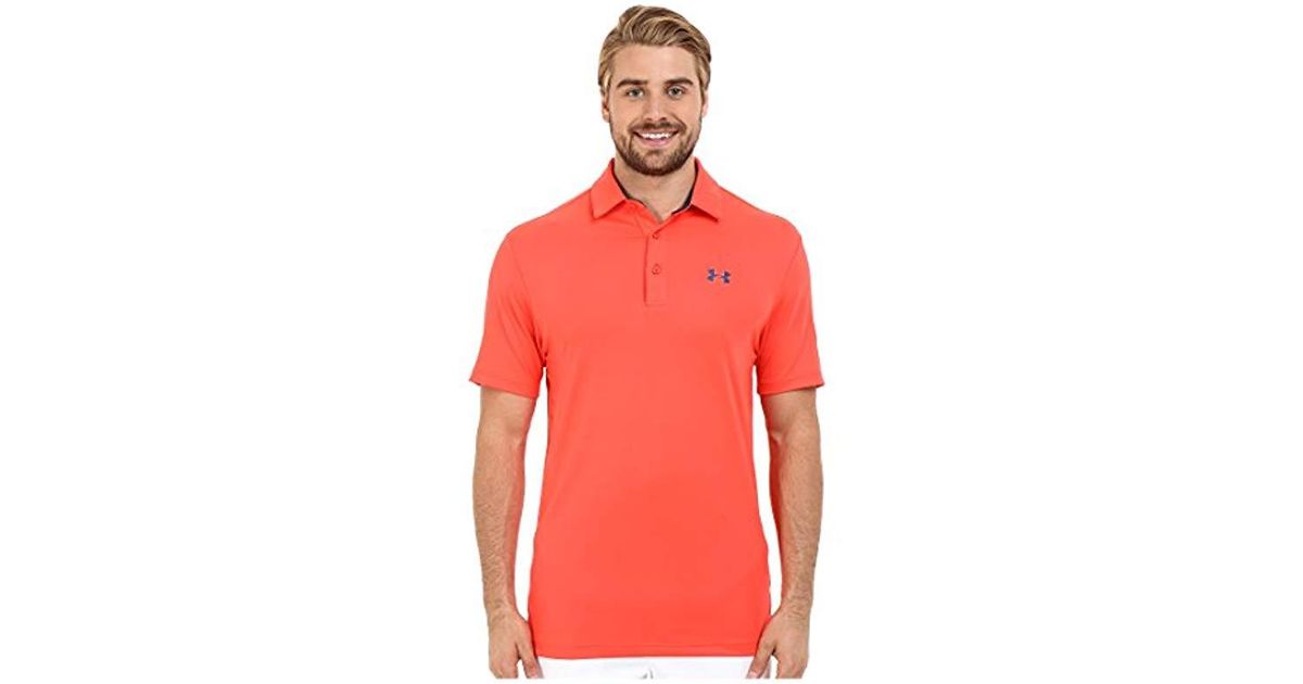 under armour playoff polo red