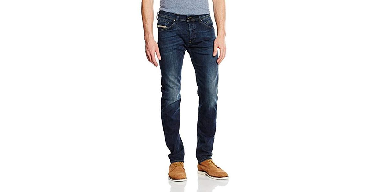 DIESEL Belther Tapered Fit Jeans, Blue (dark Blue 0814w