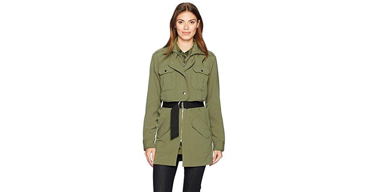 guess army green jacket
