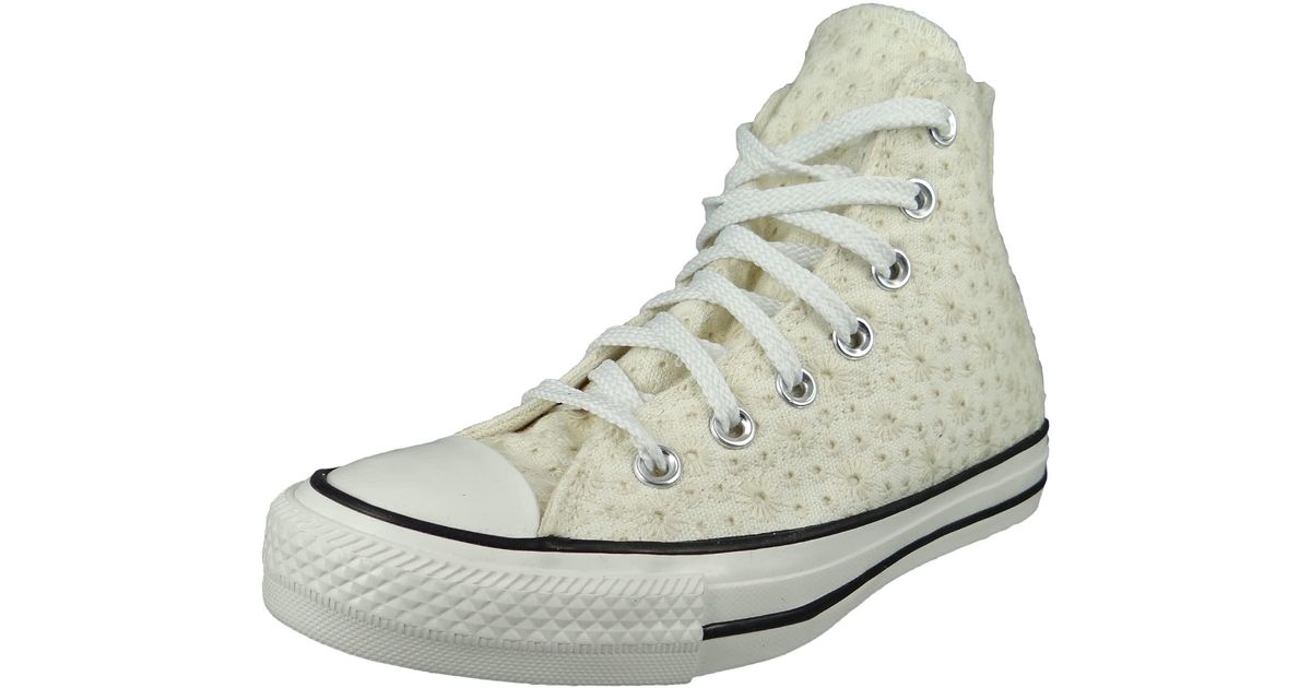 Converse Hoge Sneakers Chuck Taylor All Star Canvas Broderie Hi in het Wit  | Lyst NL