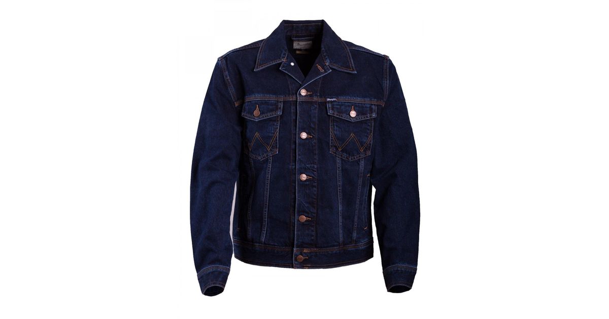 Wrangler Denim Auth Western Jacket in Blue Black (Blue) for Men - Save 35%  - Lyst