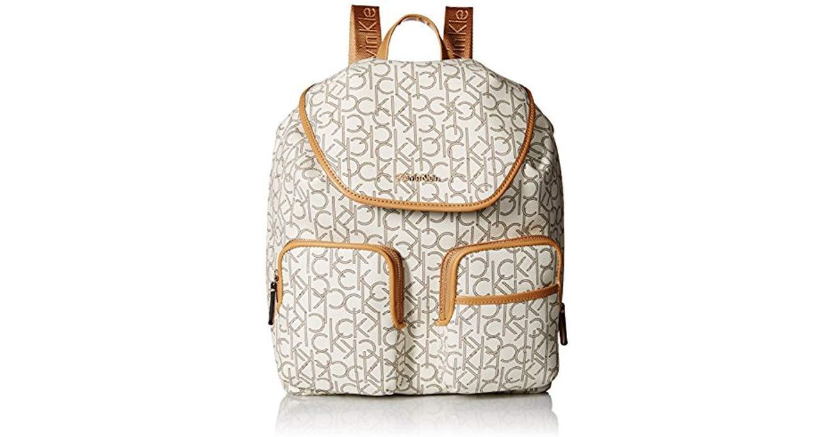 calvin klein white backpack