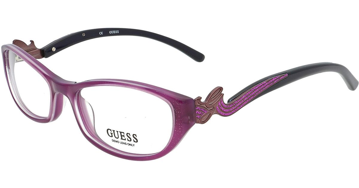 guess purple glasses frames