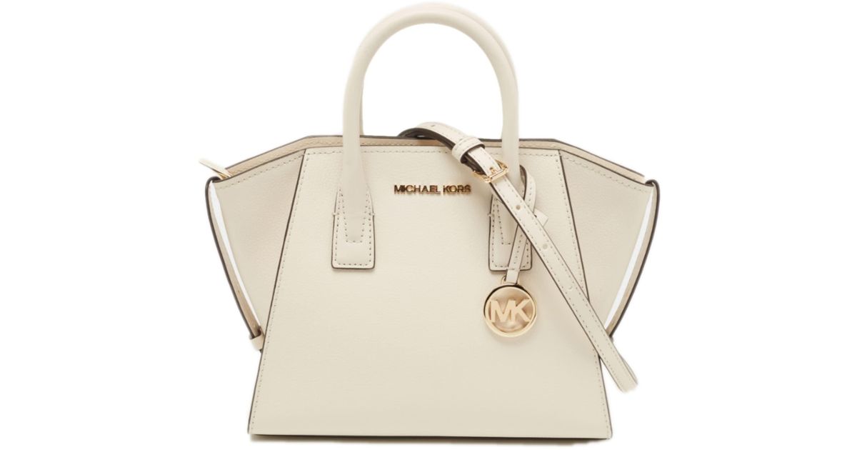 Michael Kors Avril Small Top Zip Slouchy Satchel Crossbody Light