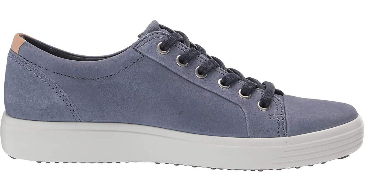 Ecco Leather Soft 7 Sneaker in Ombre/Powder Nubuck (Blue) for Men ...