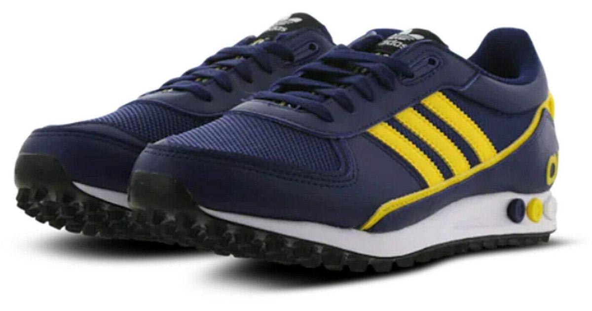 adidas Original S La Trainer Blue Yellow Black Trainers Fx0258 for Men |  Lyst UK