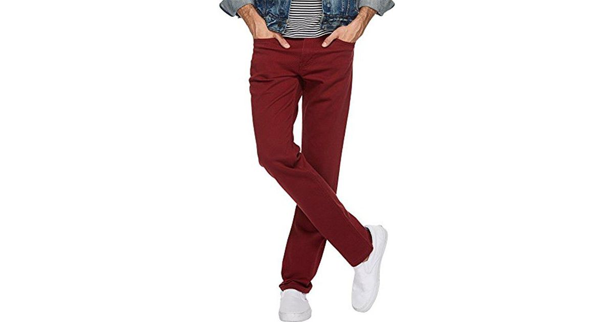 Levi's Denim 511 Slim Fit Jeans Stretch, Pomegranate-piece Dye ...