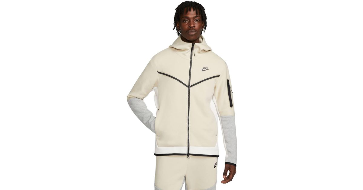 Nike Sportswear Rattan/phantom Tech Fleece Full-zip Hoodie in White for ...
