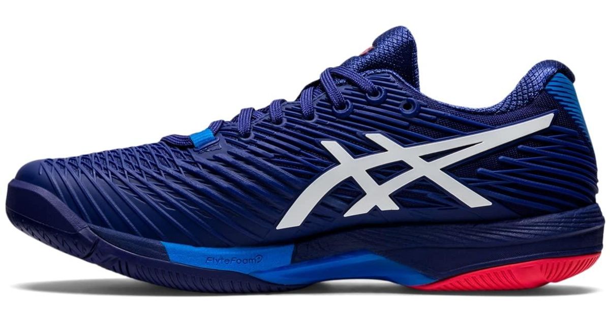 Asics Solution Speed Flytefoam 2 Clay Tennis Shoes in Blue for Men ...