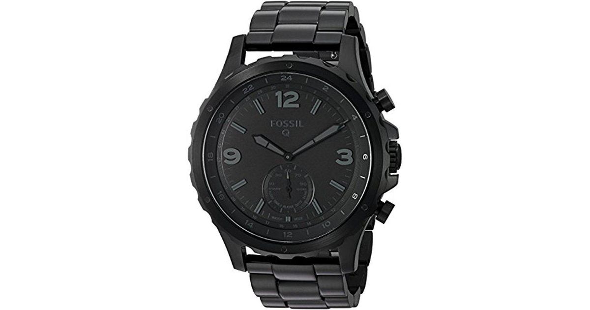 q nate black hybrid smartwatch