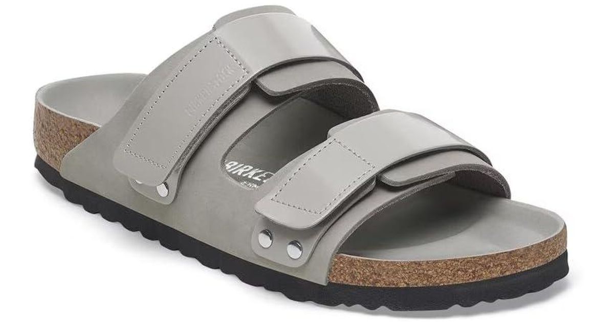 Birkenstock Uji Fashion Sandals Nubuck Leather, Stone Coin, 40
