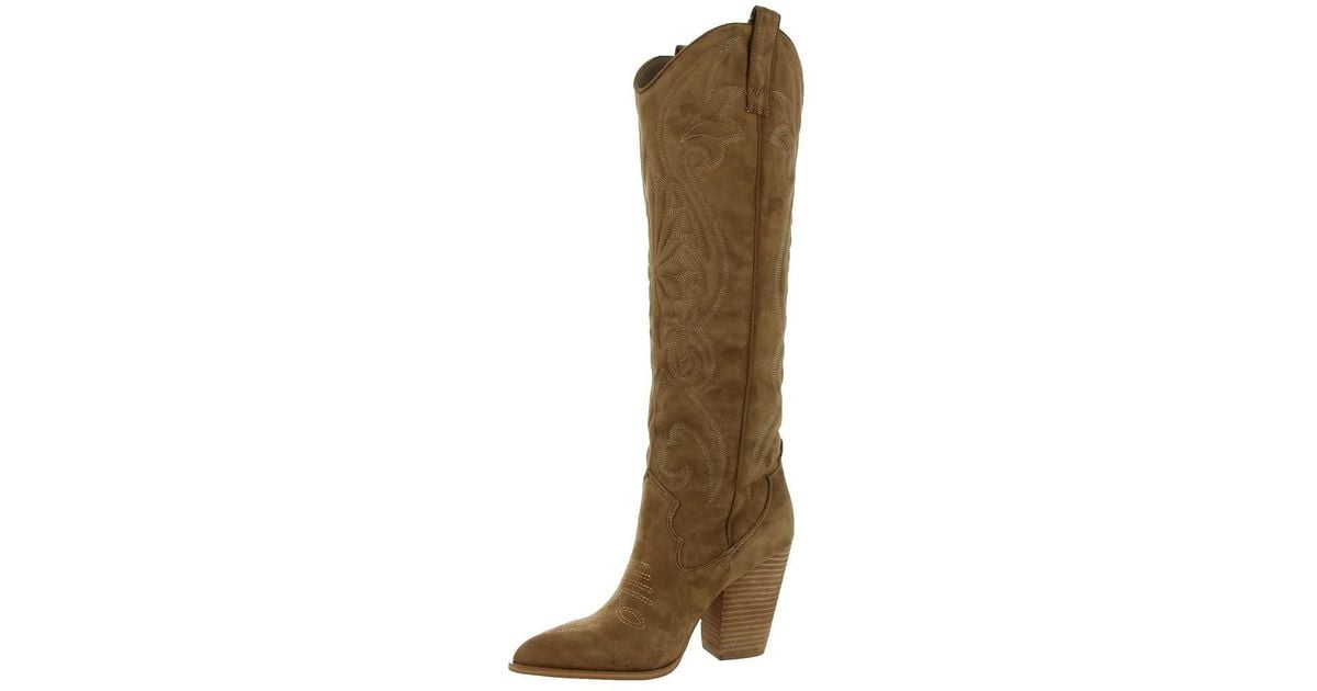 Steve Madden Lasso Western Boot in Chestnut Suede (Brown) - Save 8% | Lyst