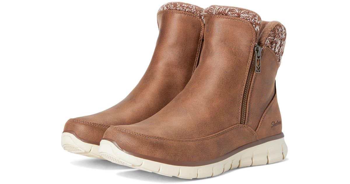 Skechers Mujer Botines Botas Skechers Synergy Cold Daze Mujer Gris Marrón  Botas Skechers Synergy Cold Daze Mujer Gris Marrones White - Main Image