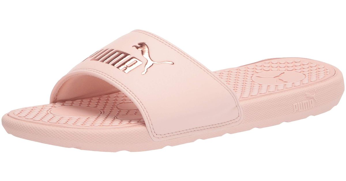 PUMA Synthetic Cool Cat Slide Sandal in Cloud Pink-Rose Gold (Pink ...