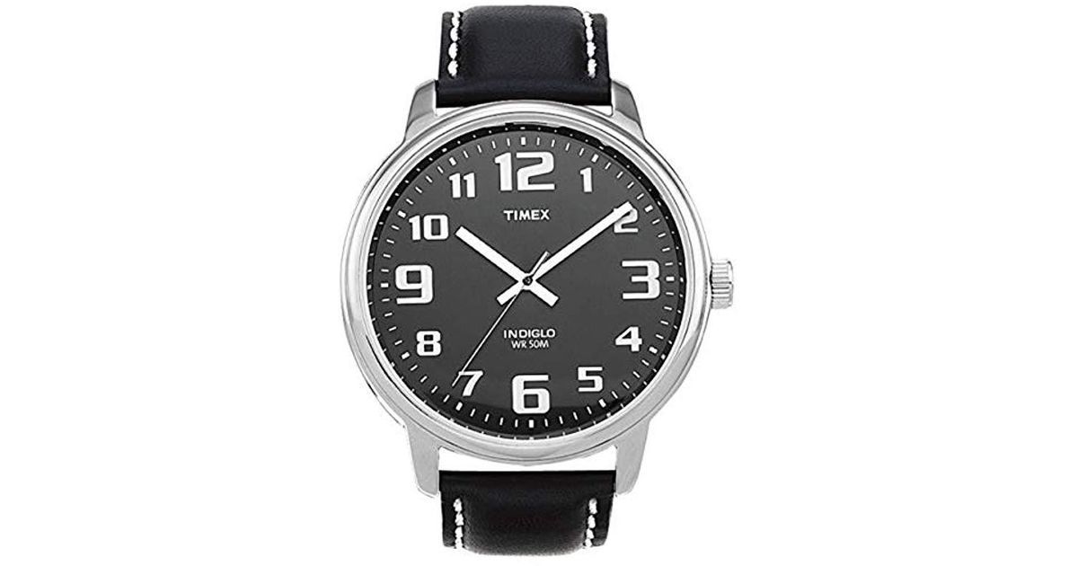 timex men's easy reader large dial watch