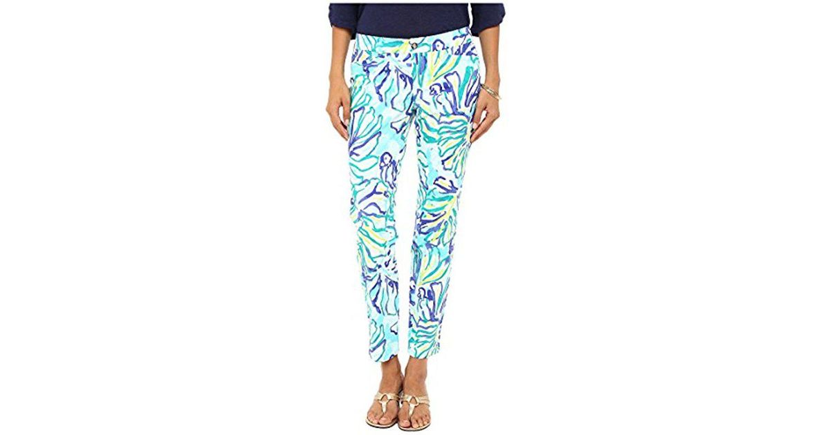 Lilly Pulitzer Cotton Kelly Skinny Ankle Pant in Blue | Lyst