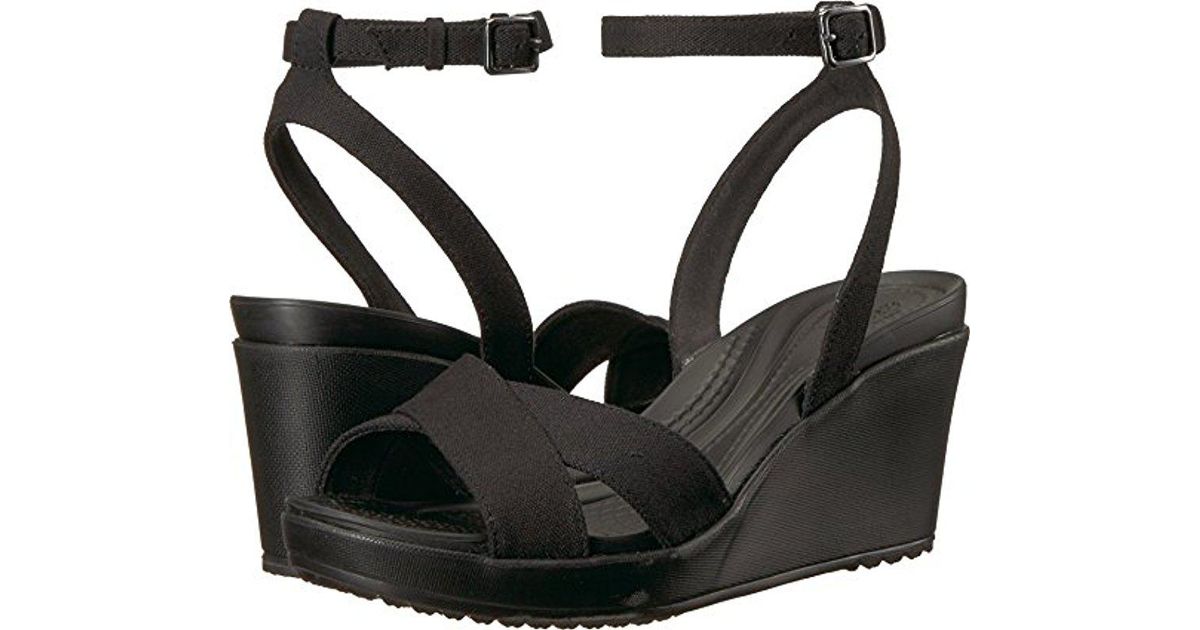 Crocs women's leigh ii adjustable clearance ankle strap wedge comfort sandal