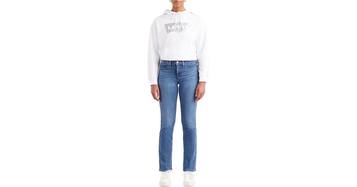 Levi s 314 Shaping Straight Jeans in Black Lyst UK