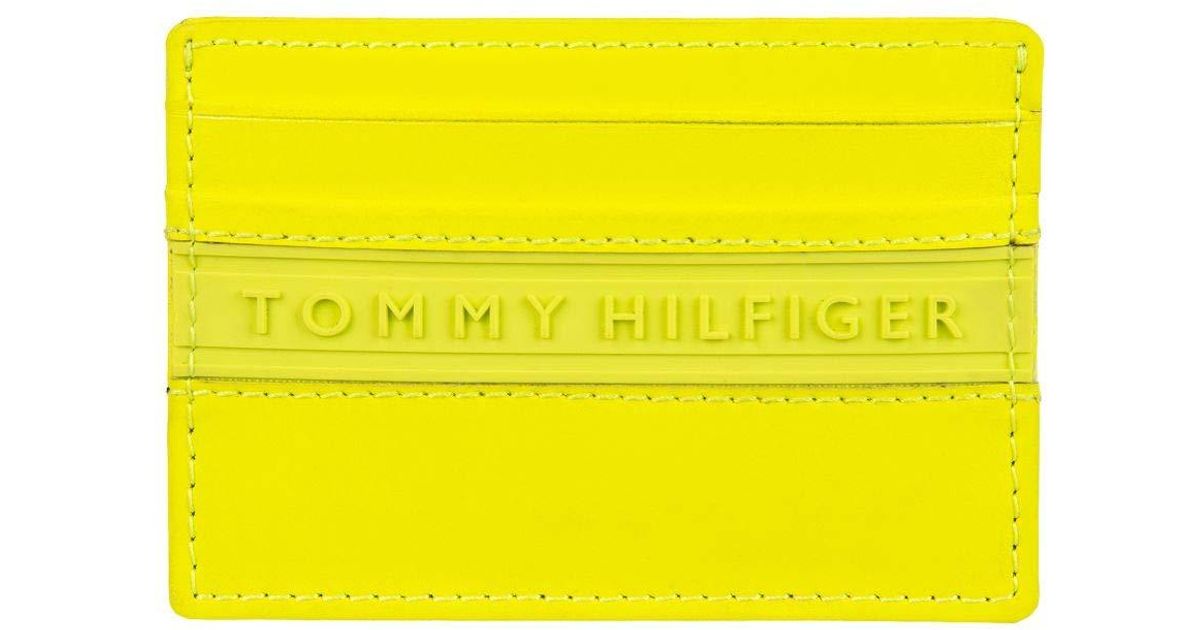tommy hilfiger yellow wallet