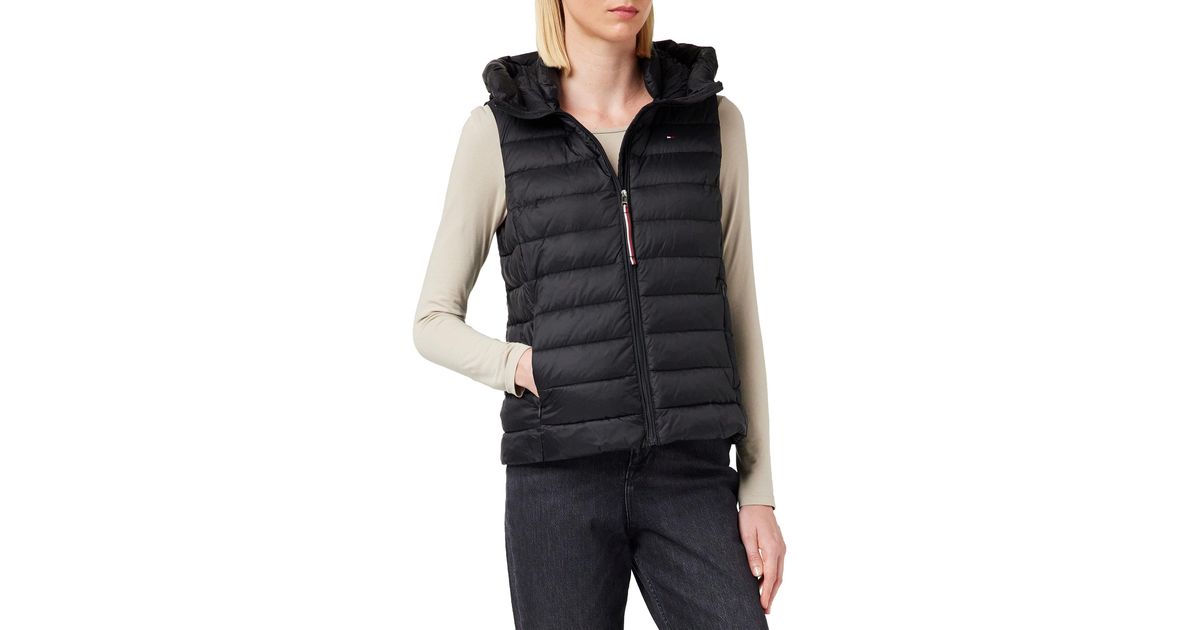 Tommy Hilfiger Sorona Logo Vest Jacket in Black Lyst UK