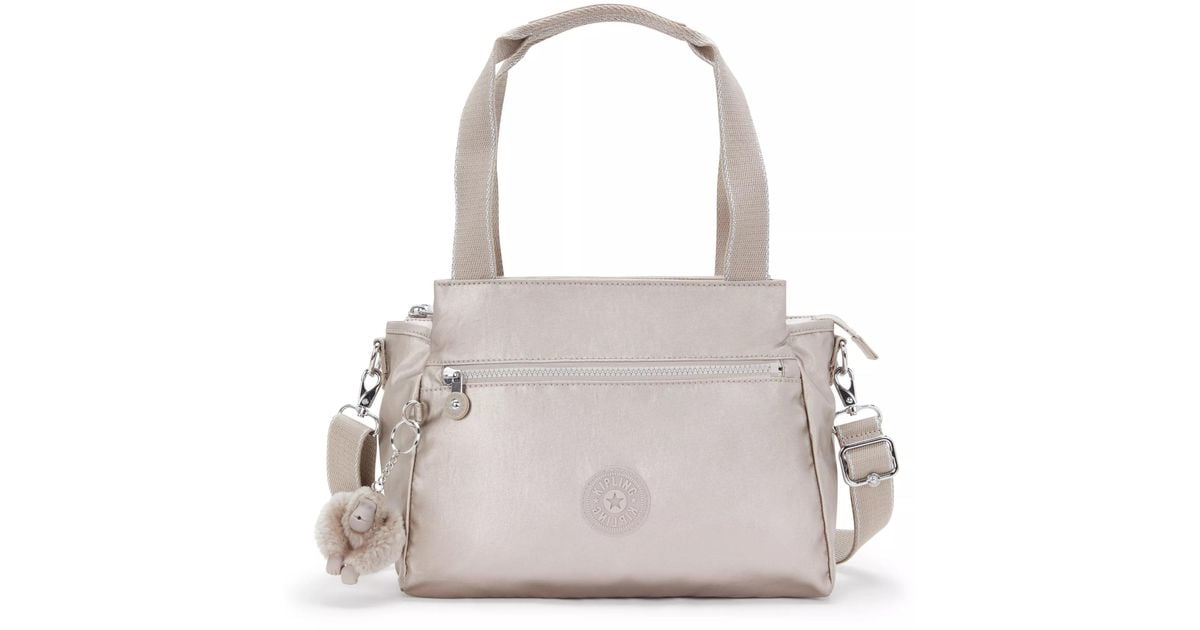 Sac à Main Kipling Vintage Extensible En Toile Noire - Occasion Très Bon état - Sac Porté épaule