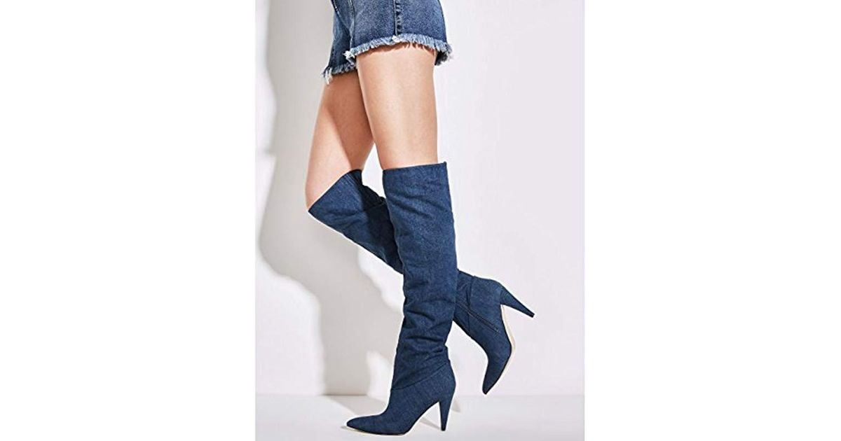guess denim boots