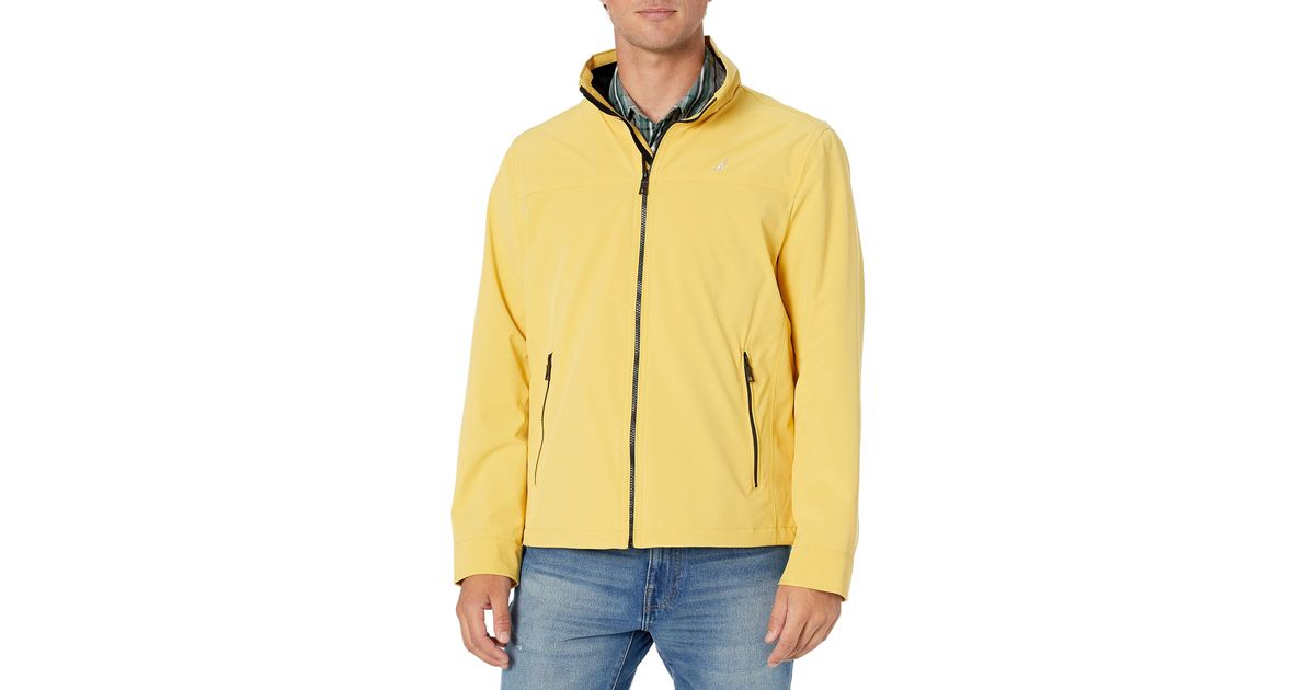 Nautica Lightweight Stretch Golf Jacket in Mustard (Blue) for Men